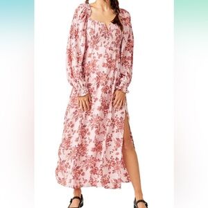 Free People Pink Floral Maxi Dress